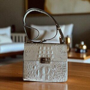 Brahmin Small White Crossbody